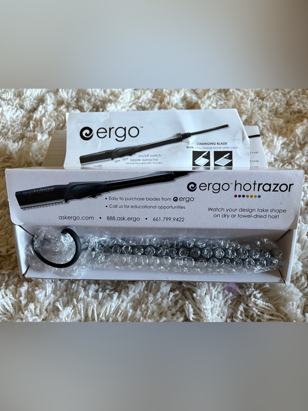 ERGO Professional Hot Razor – Heated Styling & Texturizing Tool NIB - Picture 6 of 8
